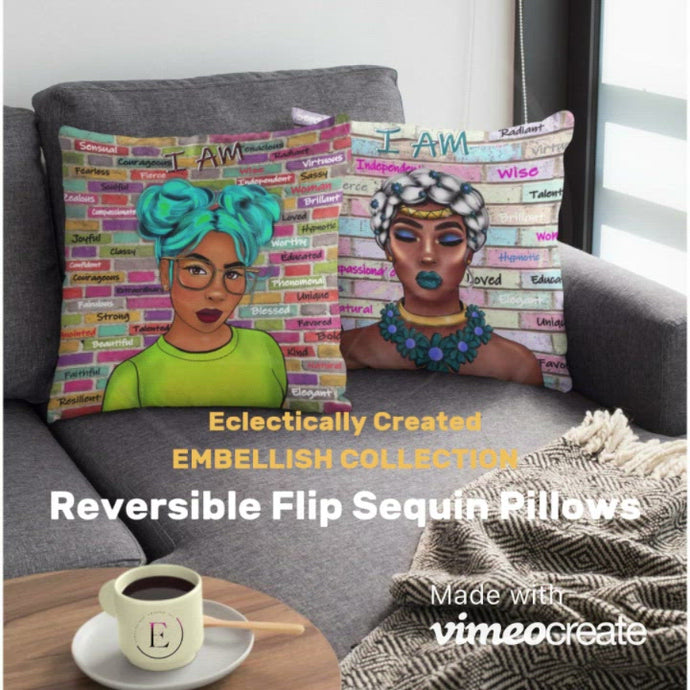 Reversible Flip Sequin Pillow