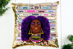 I AM - Reversible Flip Sequin Pillow