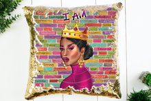 Load image into Gallery viewer, I AM - Reversible Flip Sequin Pillow
