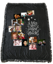 Load image into Gallery viewer, Custom Plush Velour Photo Throw Blanket – I Love You To The Moon And Back
