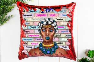 I AM - Reversible Flip Sequin Pillow