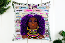 Load image into Gallery viewer, I AM - Reversible Flip Sequin Pillow
