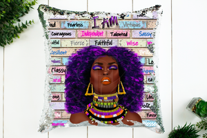 I AM - Reversible Flip Sequin Pillow