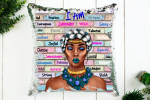 Load image into Gallery viewer, I AM - Reversible Flip Sequin Pillow
