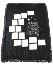 Load image into Gallery viewer, Custom Plush Velour Photo Throw Blanket – I Love You To The Moon And Back
